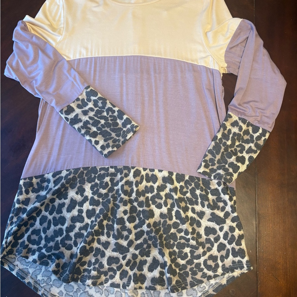 Lovely Melody Color Block Cream Top/dress